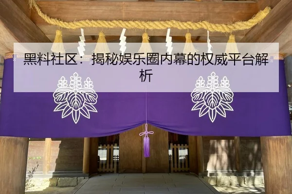 黑料社区：揭秘娱乐圈内幕的权威平台解析